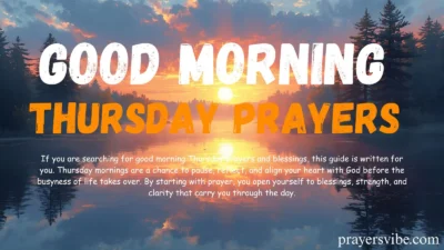 Good Morning Thursday Prayers
