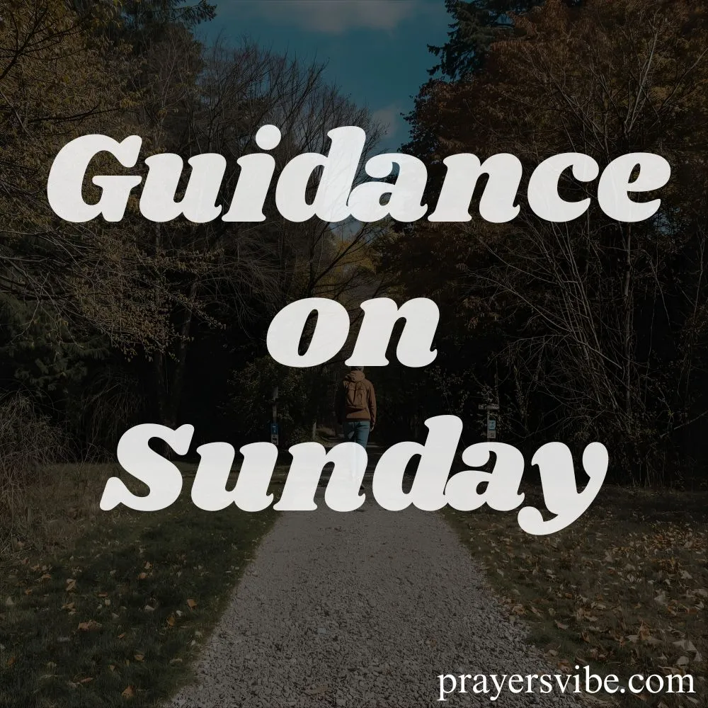 Guidance on Sunday