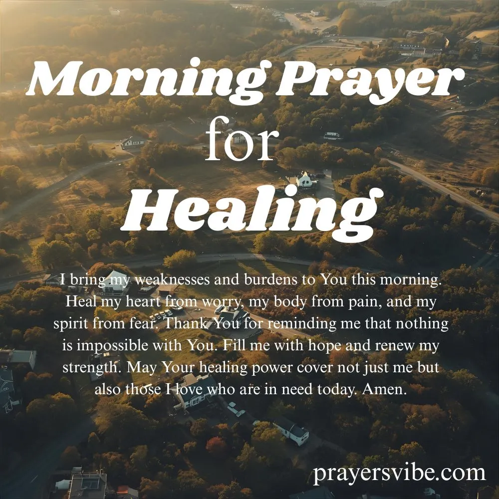 Morning Prayer for Healing