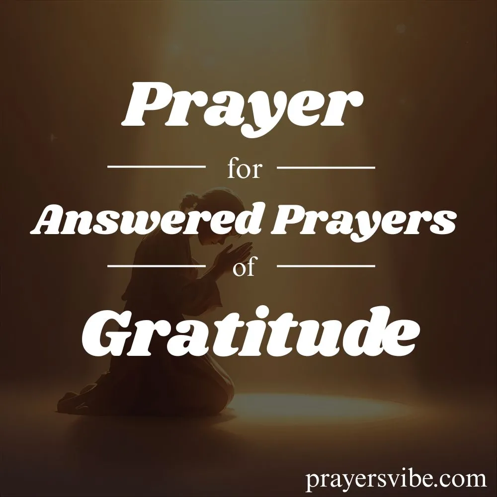 Prayer for Answered Prayers of Gratitude