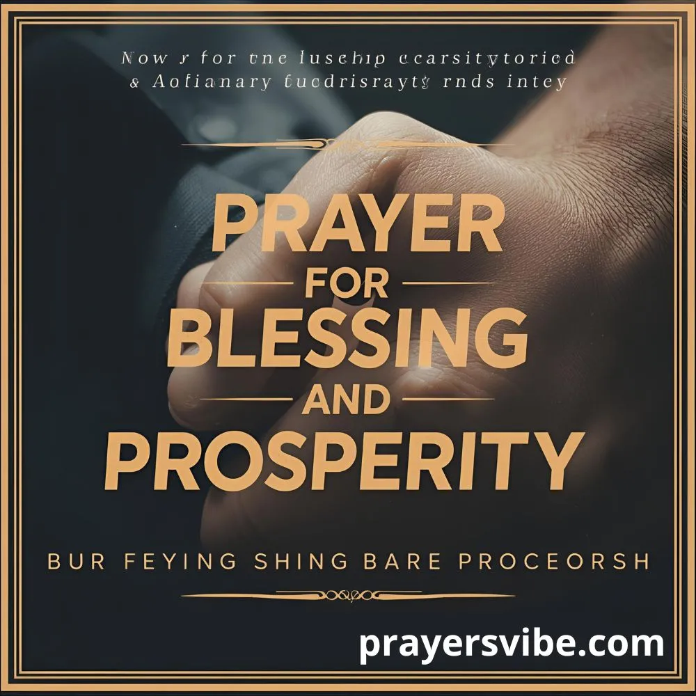 Prayer for Blessing and Prosperity