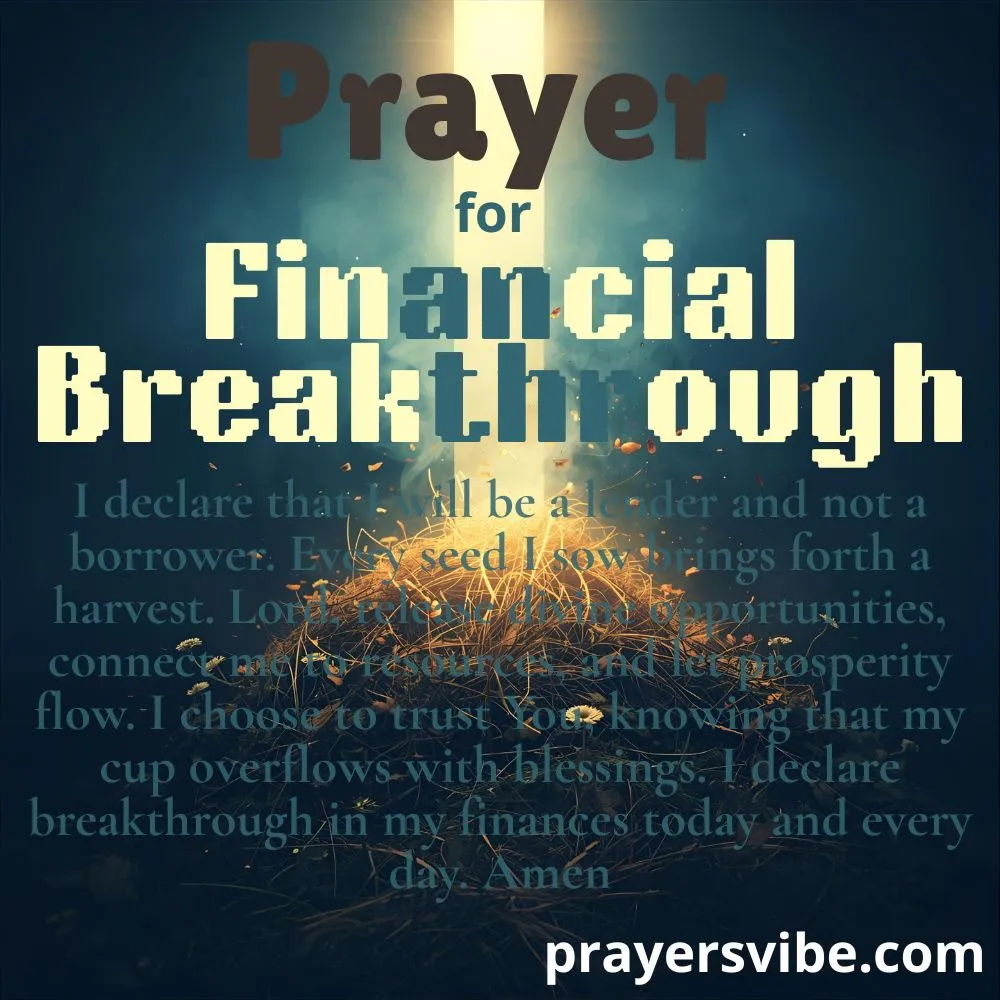 Prayer for Financial Breakthrough