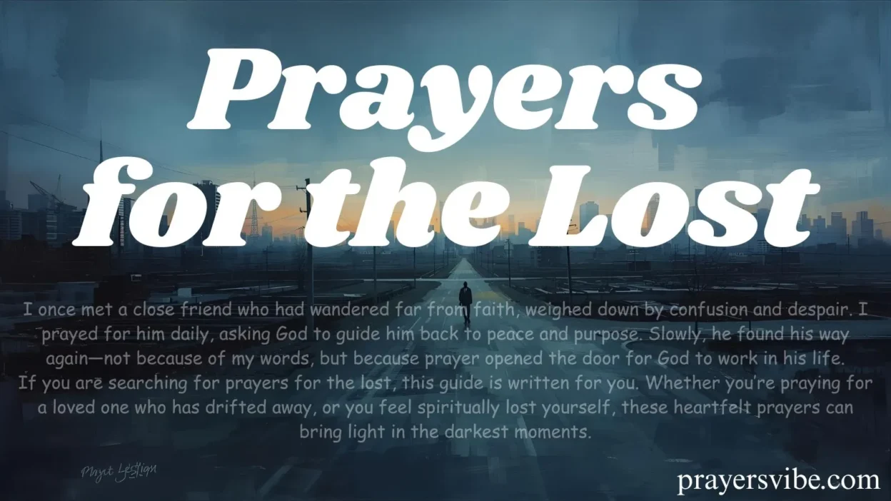 Prayers for the Lost