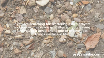 Scattering Ashes Prayers and Poems