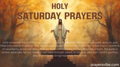 Holy Saturday Prayers
