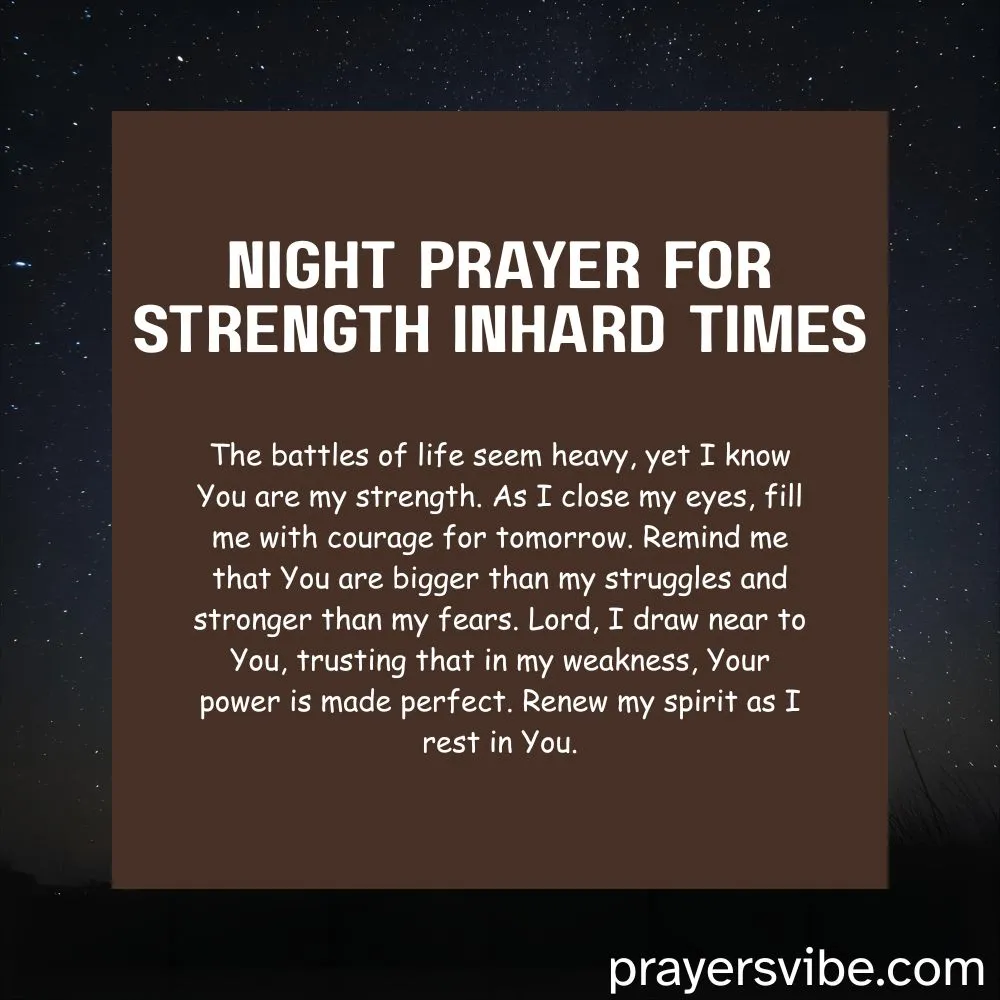 Night Prayer for Strength in Hard Times