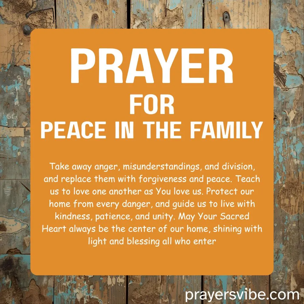 Prayer for Peace in the Family