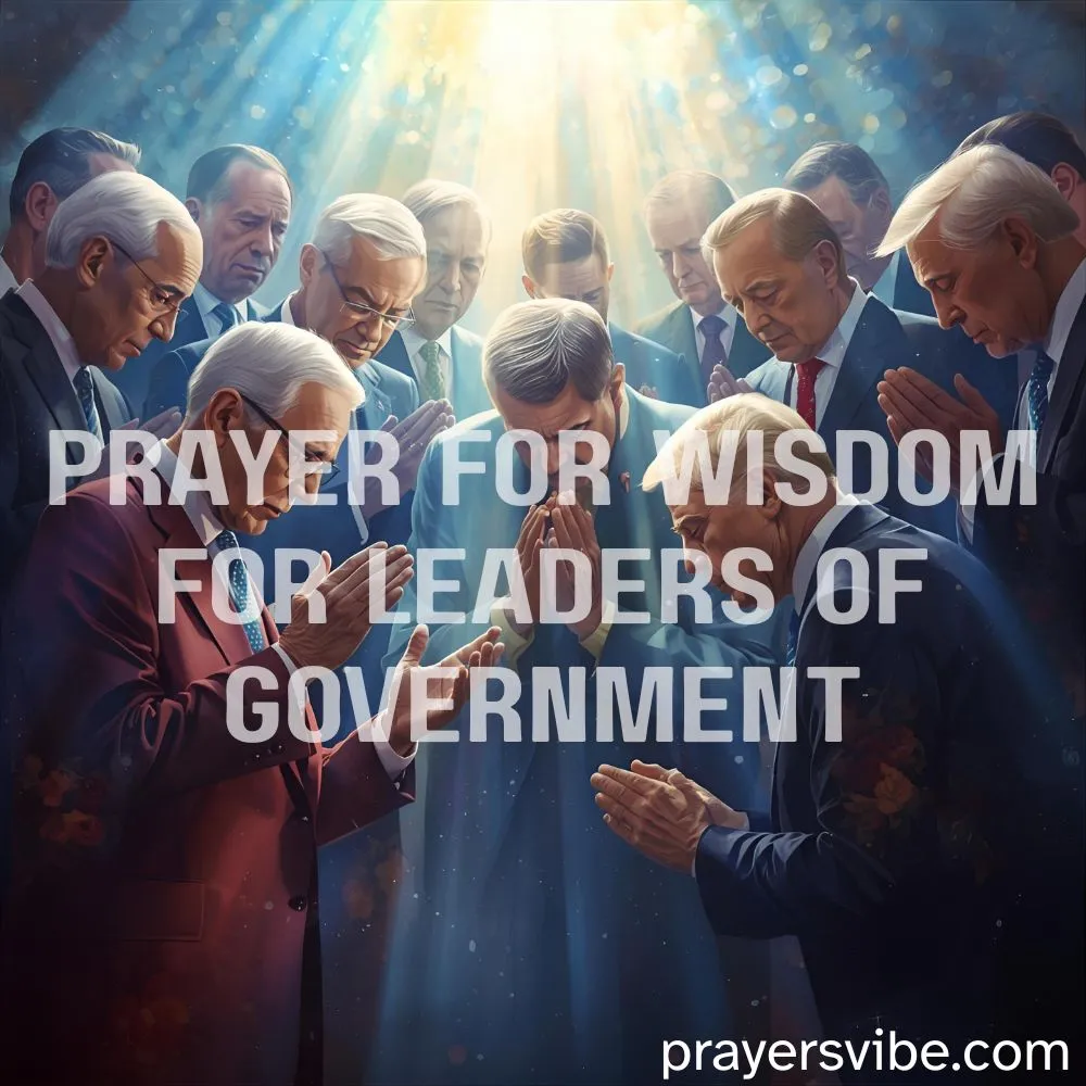 Wisdom for Leaders of Government