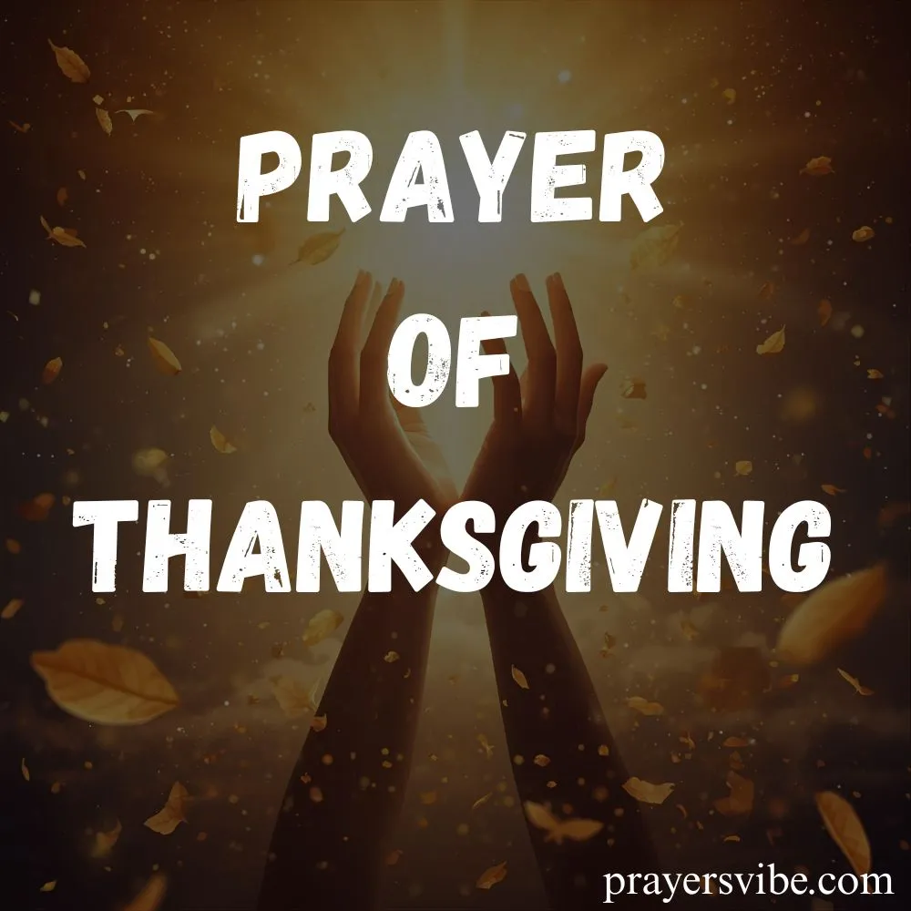 Prayer of Thanksgiving
