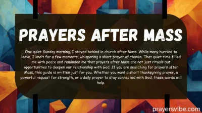 Prayers After Mass