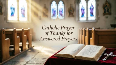 Catholic Prayer of Thanks for Answered Prayers