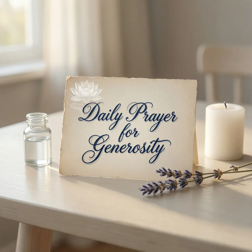 Daily Prayer for Generosity