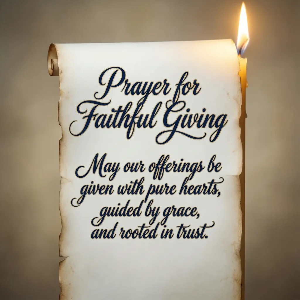 Prayer for Faithful Giving