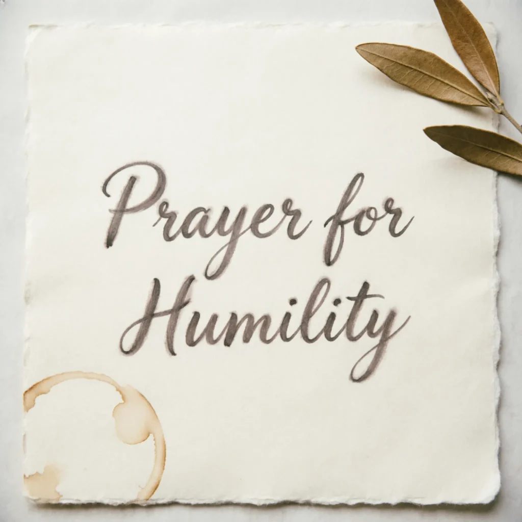 Prayer for Humility