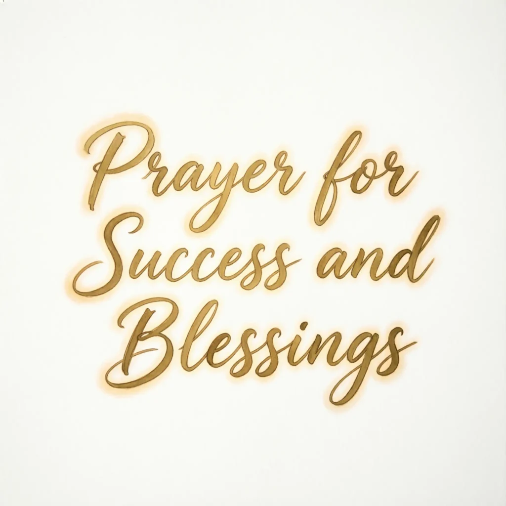 Prayer for Success and Blessings