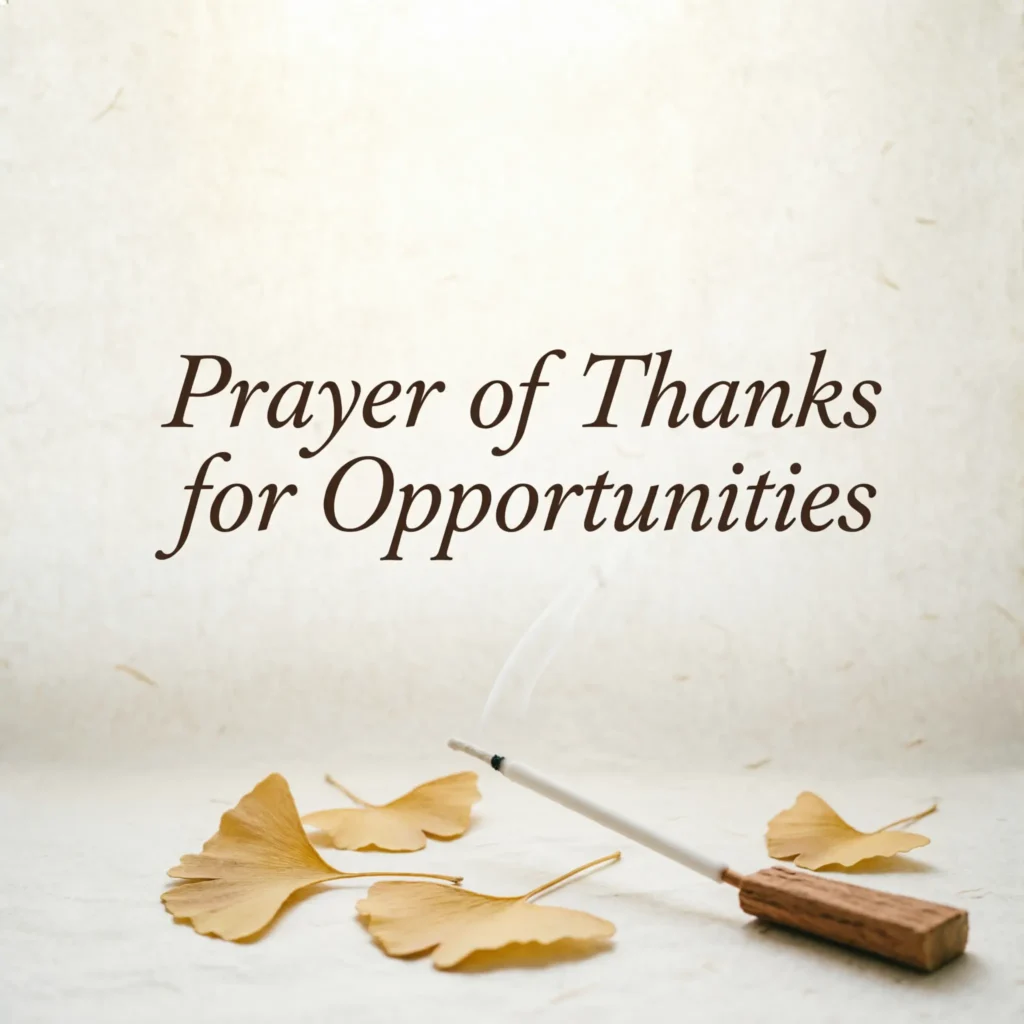 Prayer of Thanks for Opportunities