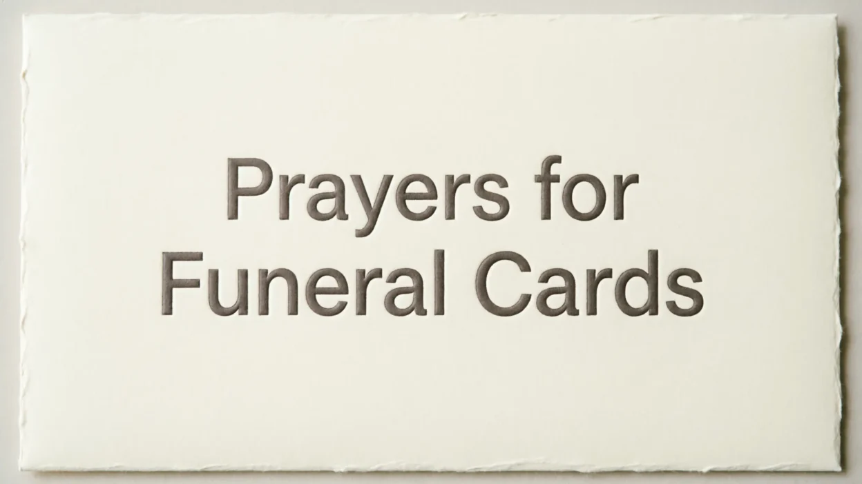 Prayers for Funeral Cards