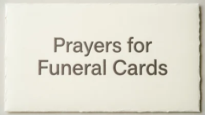 Prayers for Funeral Cards