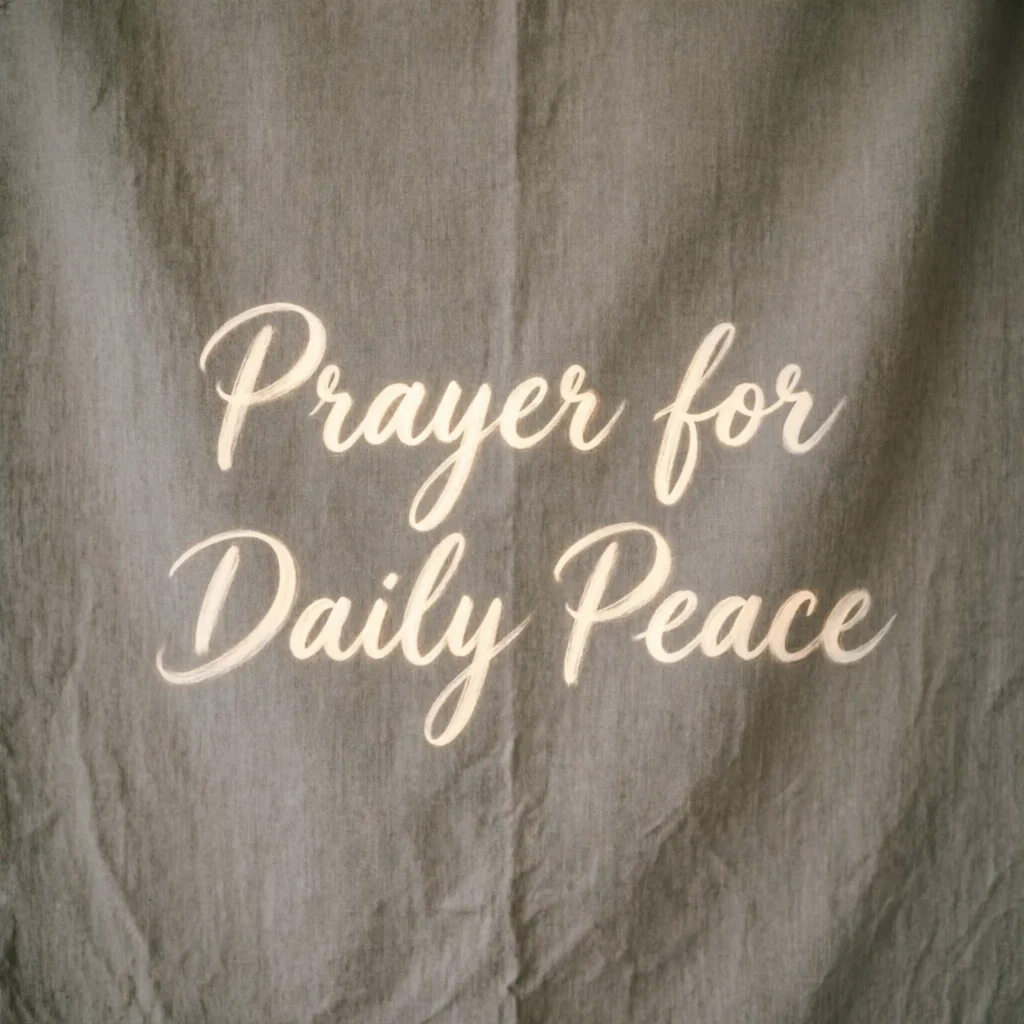 Prayer for Daily Peace