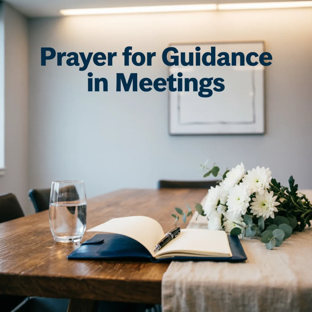 Prayer for Guidance in Meetings