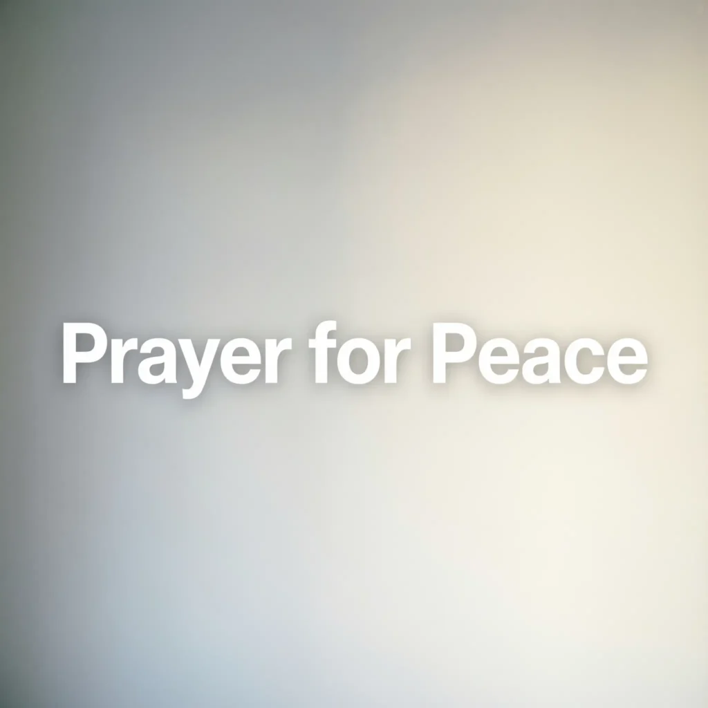 Prayer for Peace
