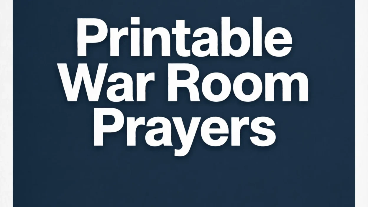 Printable War Room Prayers