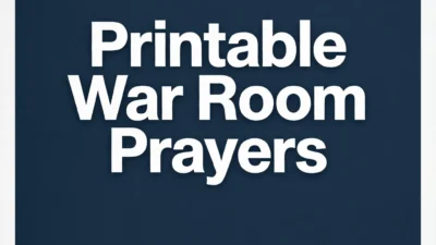 Printable War Room Prayers