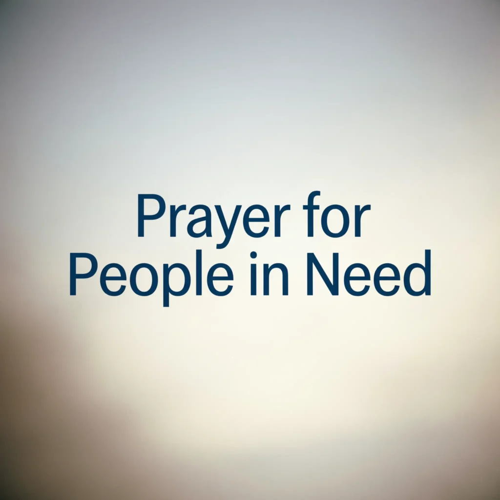 Prayer for People in Need