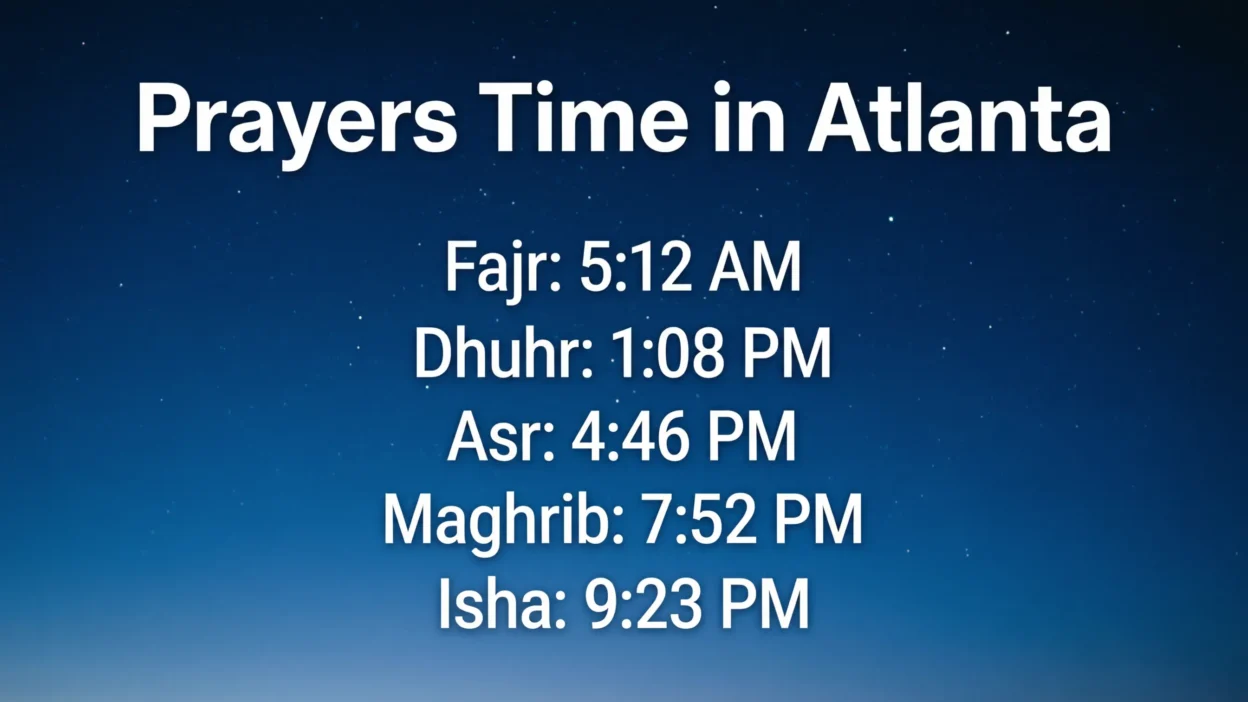 Prayers Time in Atlanta