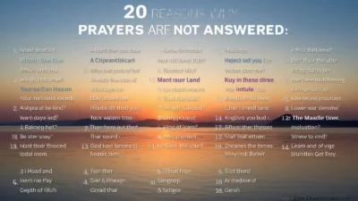 20 Reasons Why Prayers Are Not Answered
