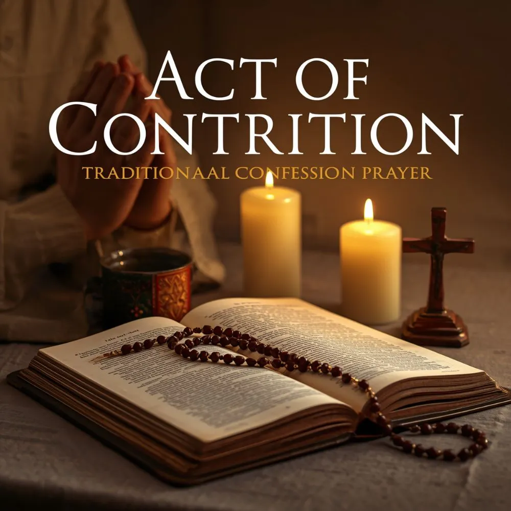 Act of Contrition Traditional Confession Prayer