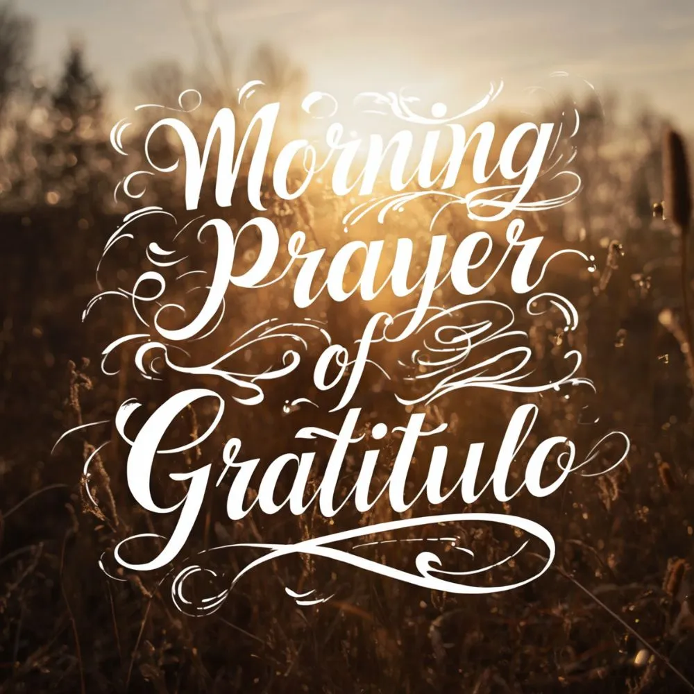 Morning Prayer of Gratitude