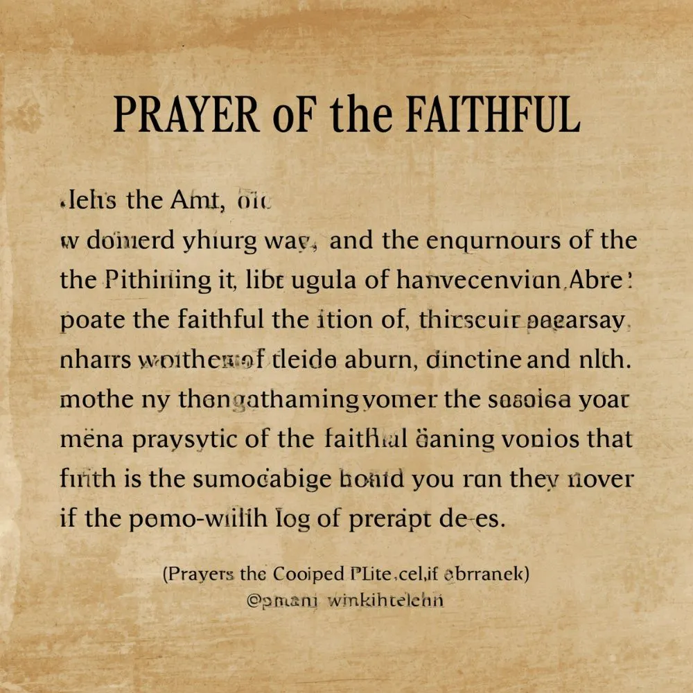 Prayer of the Faithful