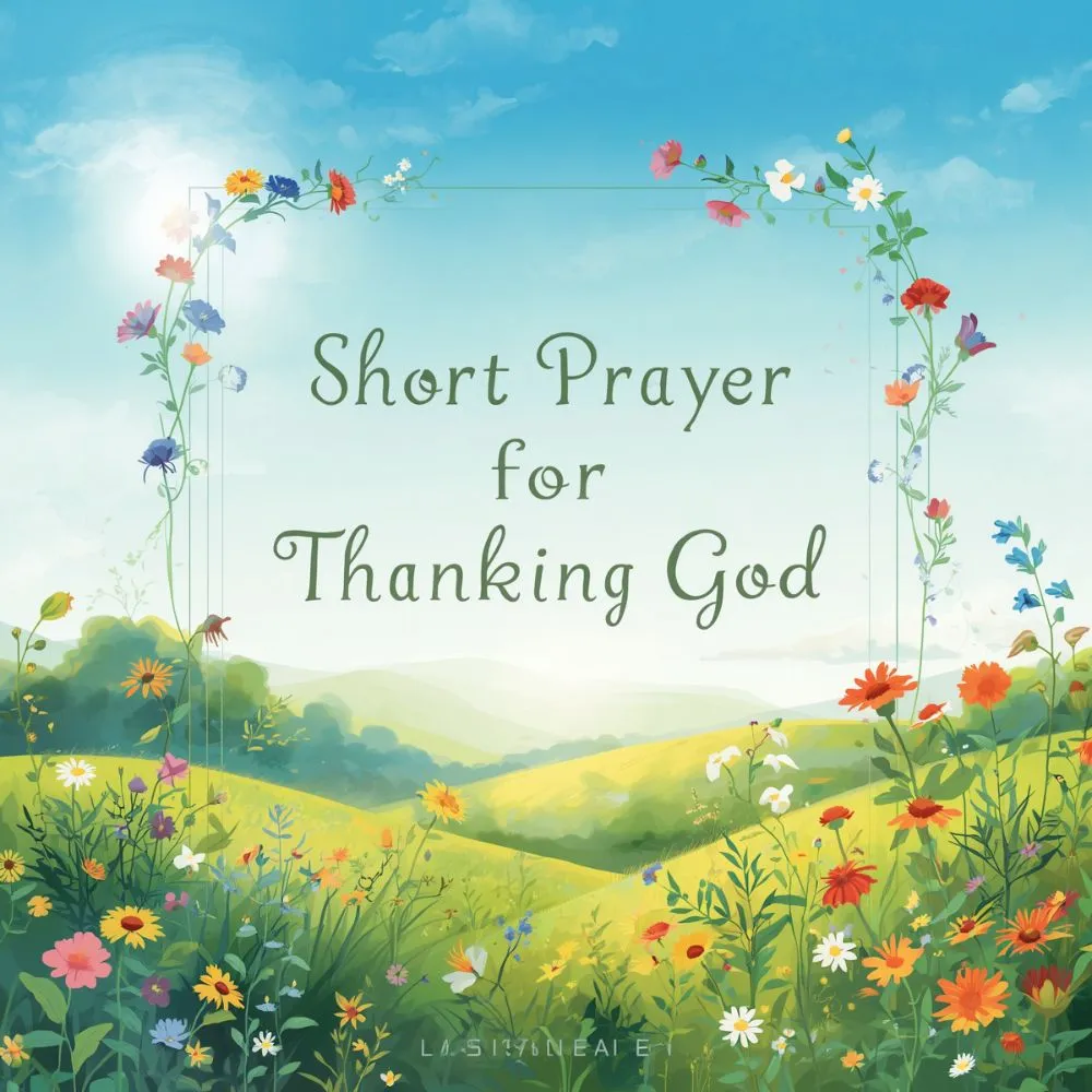 Short Prayer for Thanking God