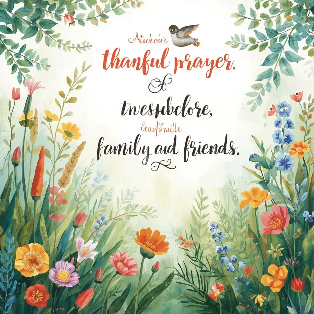Thankful Prayer for Family and Friends