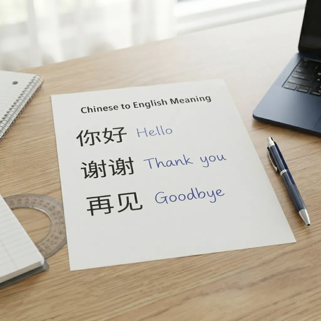 What Does Chinese to English Mean?