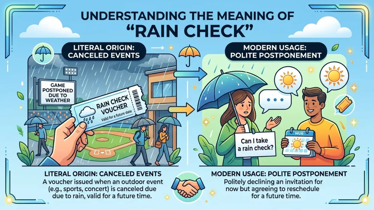 Rain Check Meaning